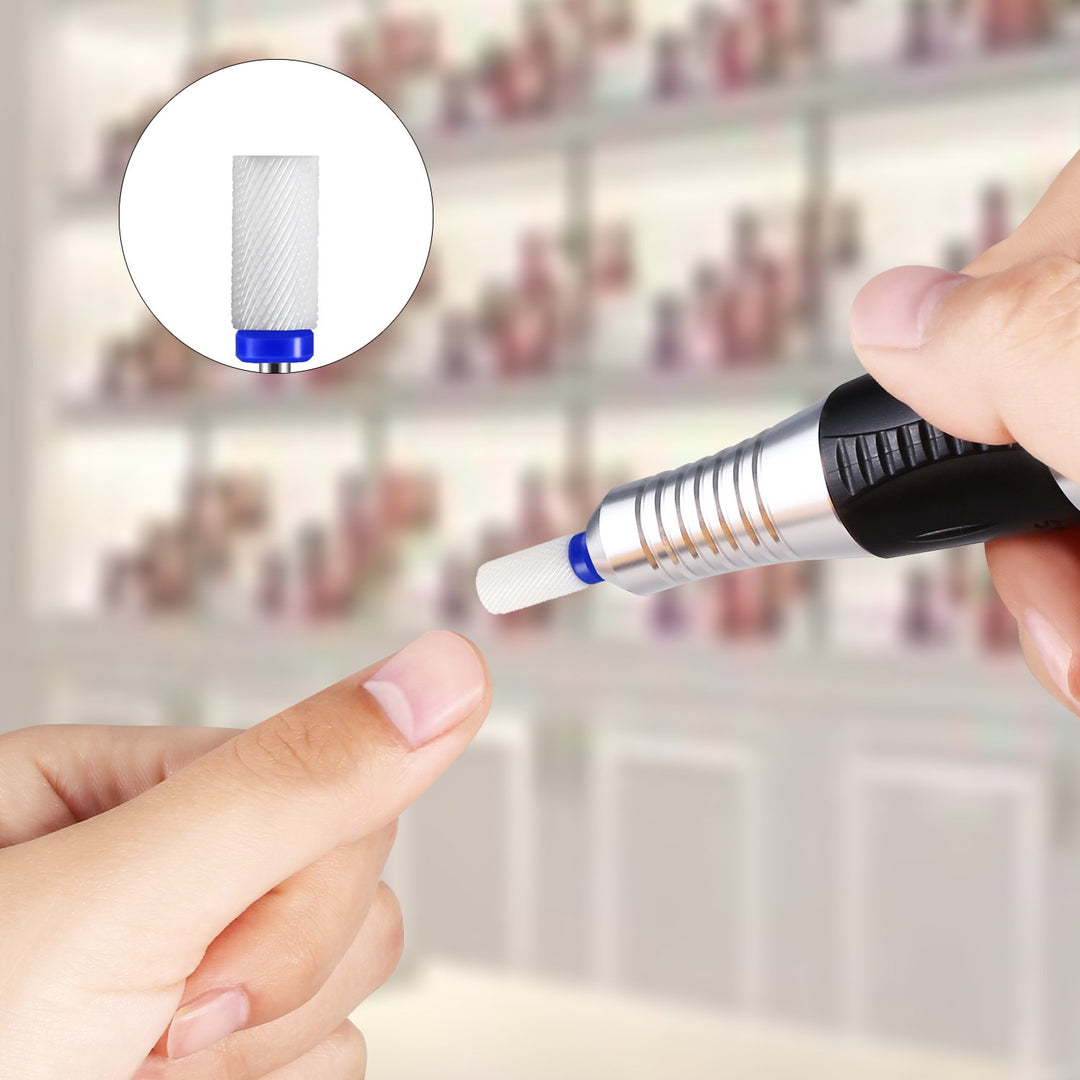 Nagelfräser elektrisch JSDA® 6MW Inkl Diamant 4x Bits Set und 1x Keramik Aufsatz Maniküre/Pediküre F
