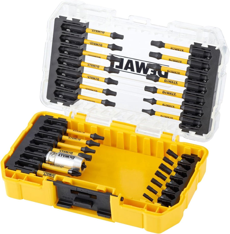 Dewalt Extreme Flextorq Schrauberbit-Set (29-teilig, Bit-Set mit Kunststoff-Box, für Profis- und Hob