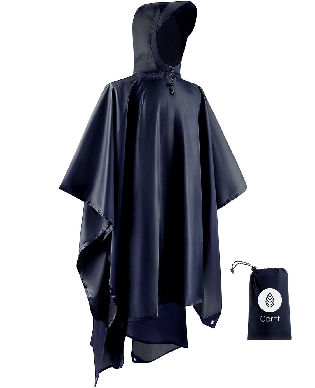 Opret Wasserdicht Regenponcho Damen Herren, Leicht Atmungsaktiv Regencape 3-in-1-Multifunktional Reg