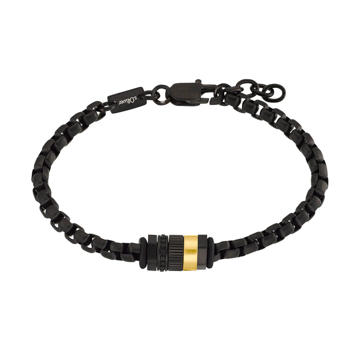 s.Oliver Armband Edelstahl Herren Armschmuck, 20+2 cm, Bicolor, Kommt in Schmuck Geschenk Box, 20349