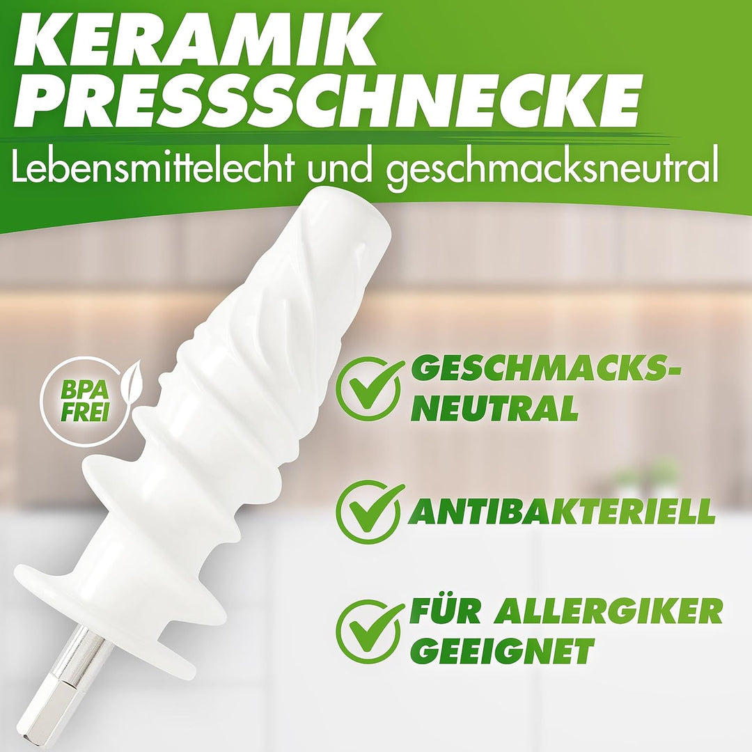 MULTI-PRESS KERAMIK Entsafter Slow Juicer mit Keramik Pressschnecke BPA-frei - Sellerie, Selleriesaf