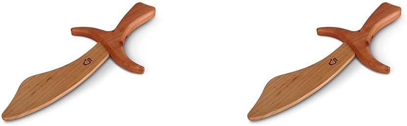 BestSaller 1141 Piraten Entermesser aus Holz, 28cm lang, Natur (1 Stück) (Packung mit 2) Entermesser