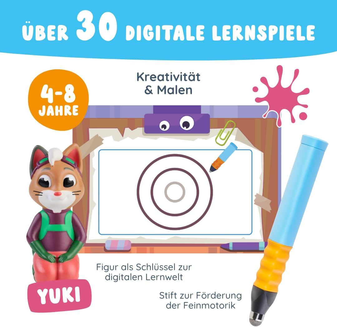 Edurino Starterset Juki Kreativität & Malen ab 4 Jahren inkl. Eingabestift | Innovatives & digitales