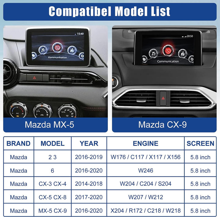 Mazda Carplay und Android Auto Retrofit Kit, TK78-66-9U0C OEM Hub passt auf MZD Connect System, 0000