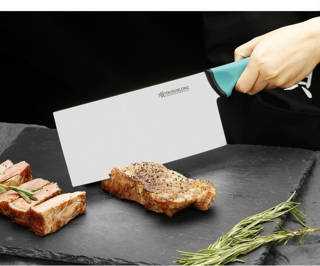 YOUSUNLONG Hackmesser - 203mm Fleisch- und Gemüseschneidmesser - Klinge aus hochwertigem Molybdänsta