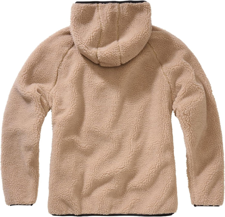 Brandit TEDDYFLEECE JACKE MIT KAPUZE DAMEN WINTERJACKE JAGD OUTDOOR FLEECEJACKE 4XL Coyote, 4XL Coyo