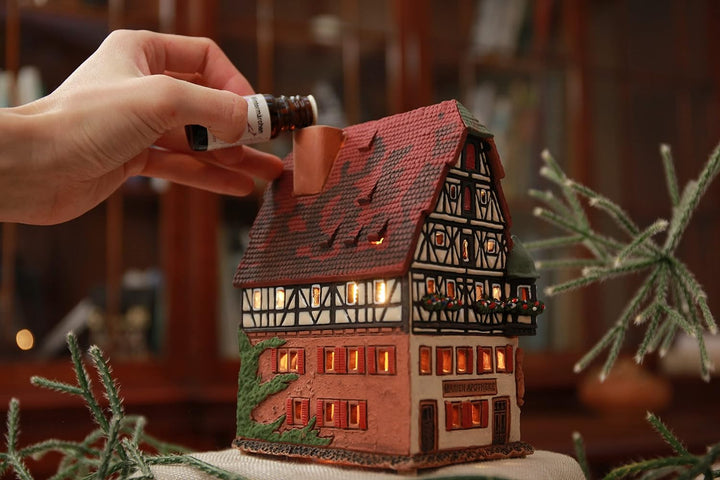 Midene Keramik Aroma Lichthaus, Teellichthalter, Künstlerisches Miniatur, Marien Apotheke in Rothenb