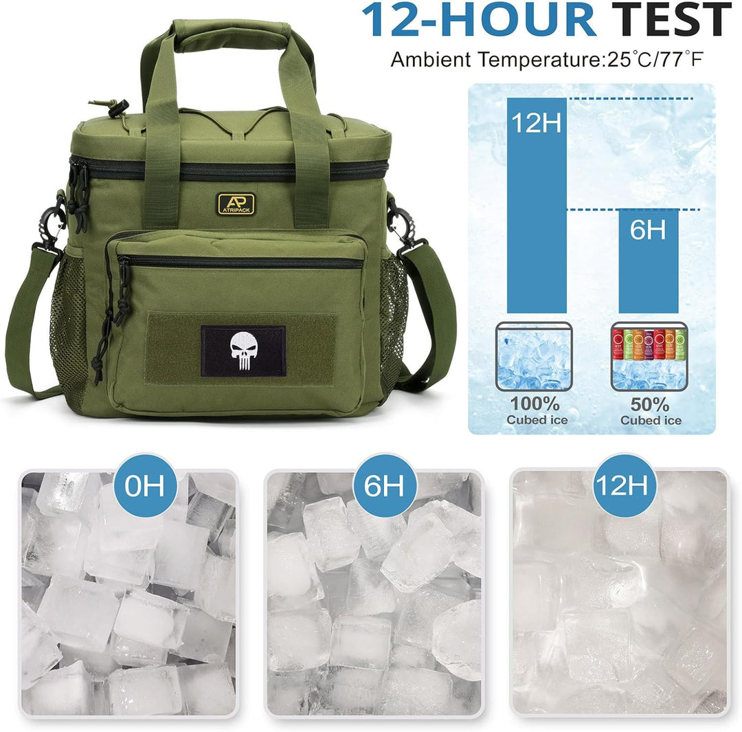 Taktische Lunch-Tasche für Männer, Isolierte und Auslaufsichere Lunchbox mit MOLLE-System, Grosse Kü