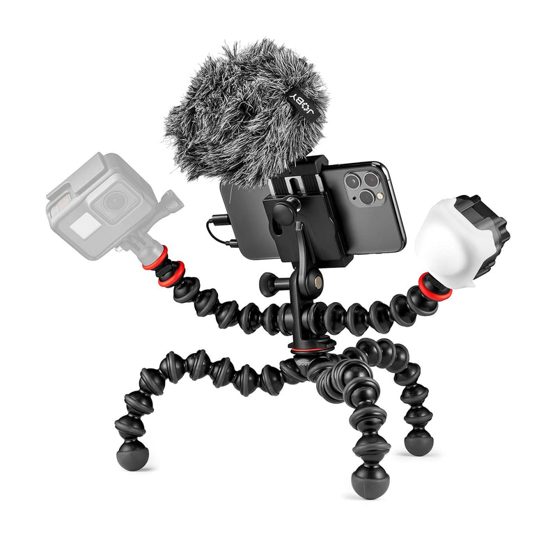 JOBY GorillaPod Mobile Vlogging Kit (Smartphone Rig, Micro Wavo Mobile, Mini LED Beamo) Flexibles St