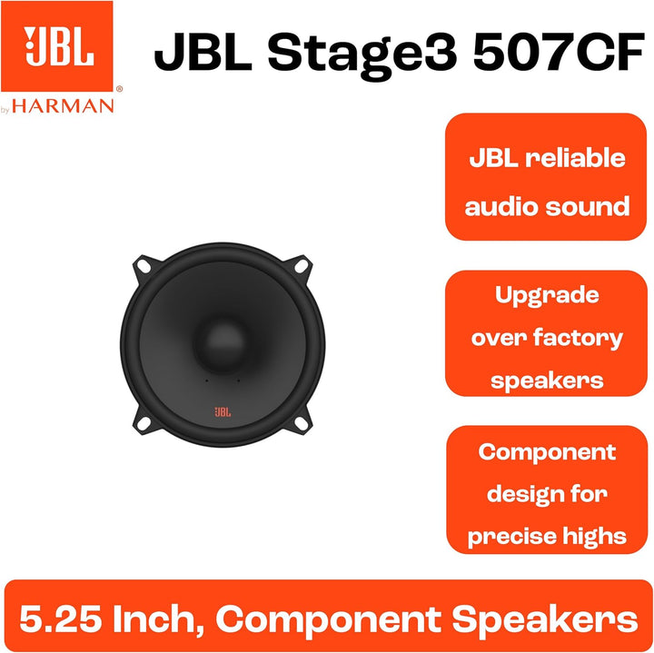 JBL Lautsprecher Auto Stage3 507CF - 135 Watt 2-Wege Komponenten Autolautsprecher Boxen Set von Harm