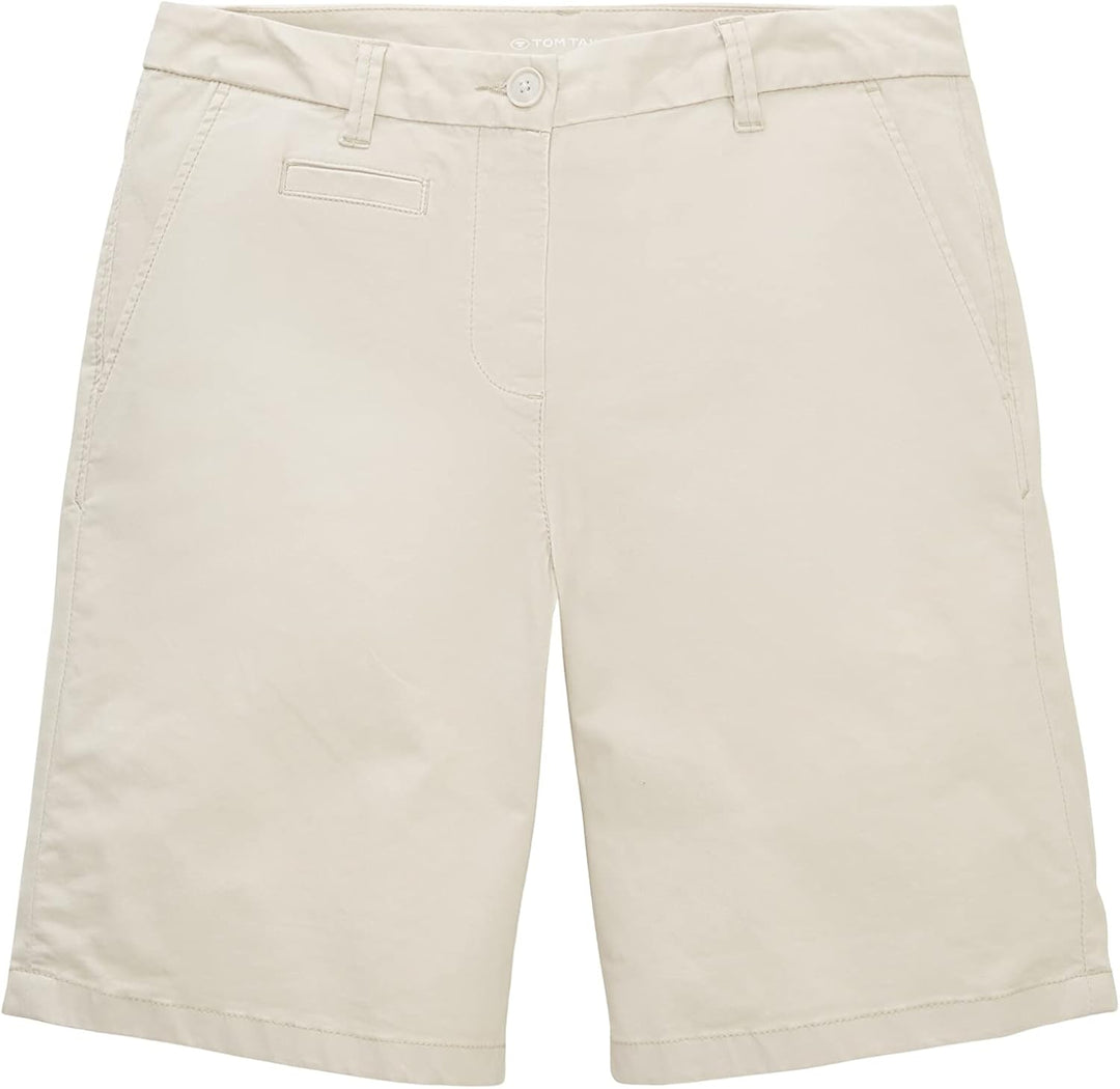 TOM TAILOR Damen Chino Bermuda Shorts 36 12365 - Dusty Beige, 36 12365 - Dusty Beige