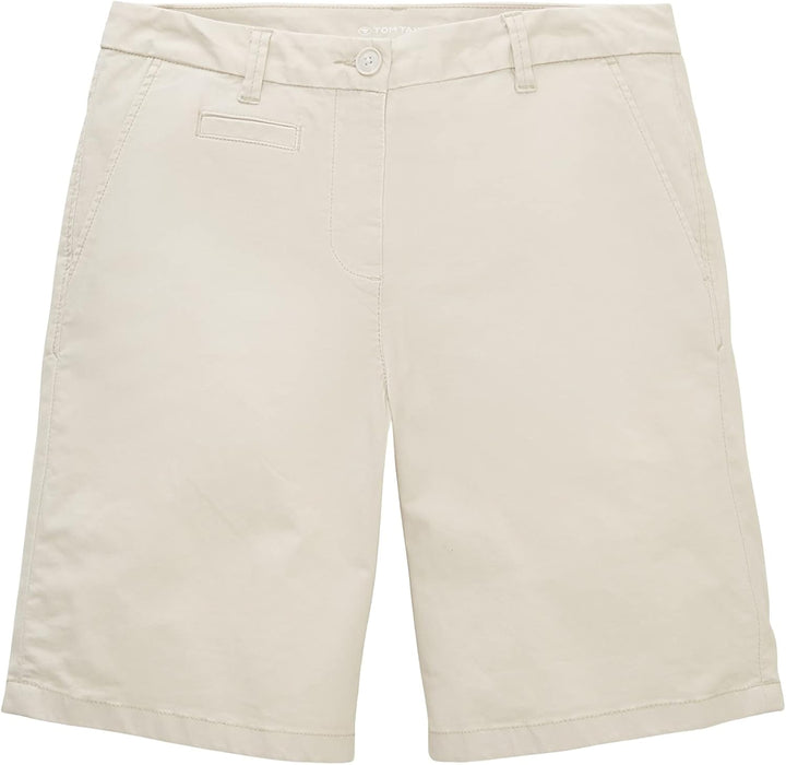 TOM TAILOR Damen Chino Bermuda Shorts 36 12365 - Dusty Beige, 36 12365 - Dusty Beige