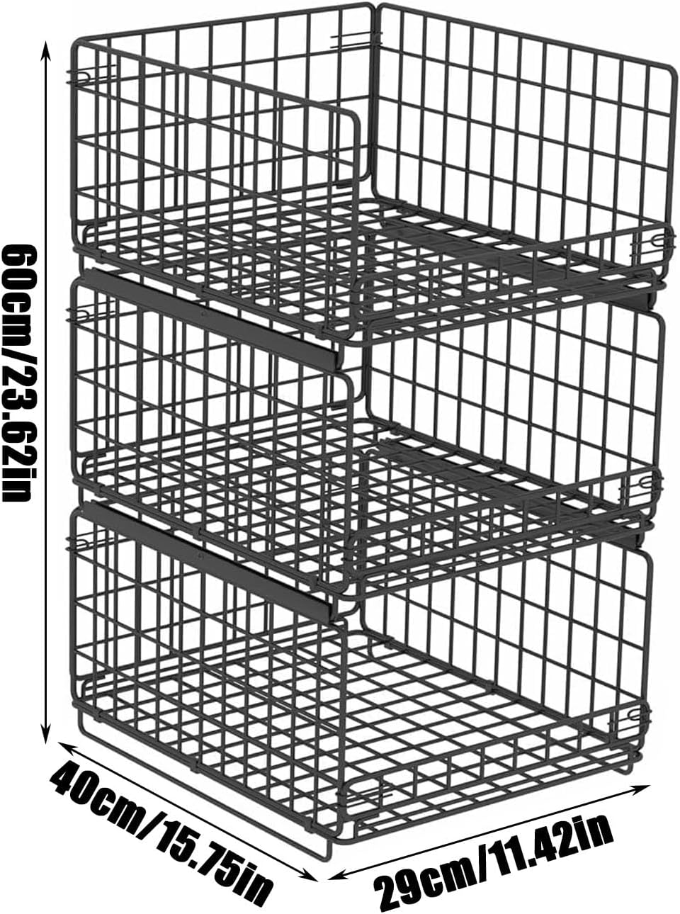 Kleiderschrank Organizer 3er Set - Schrank Organizer Stapelbar Faltbar
