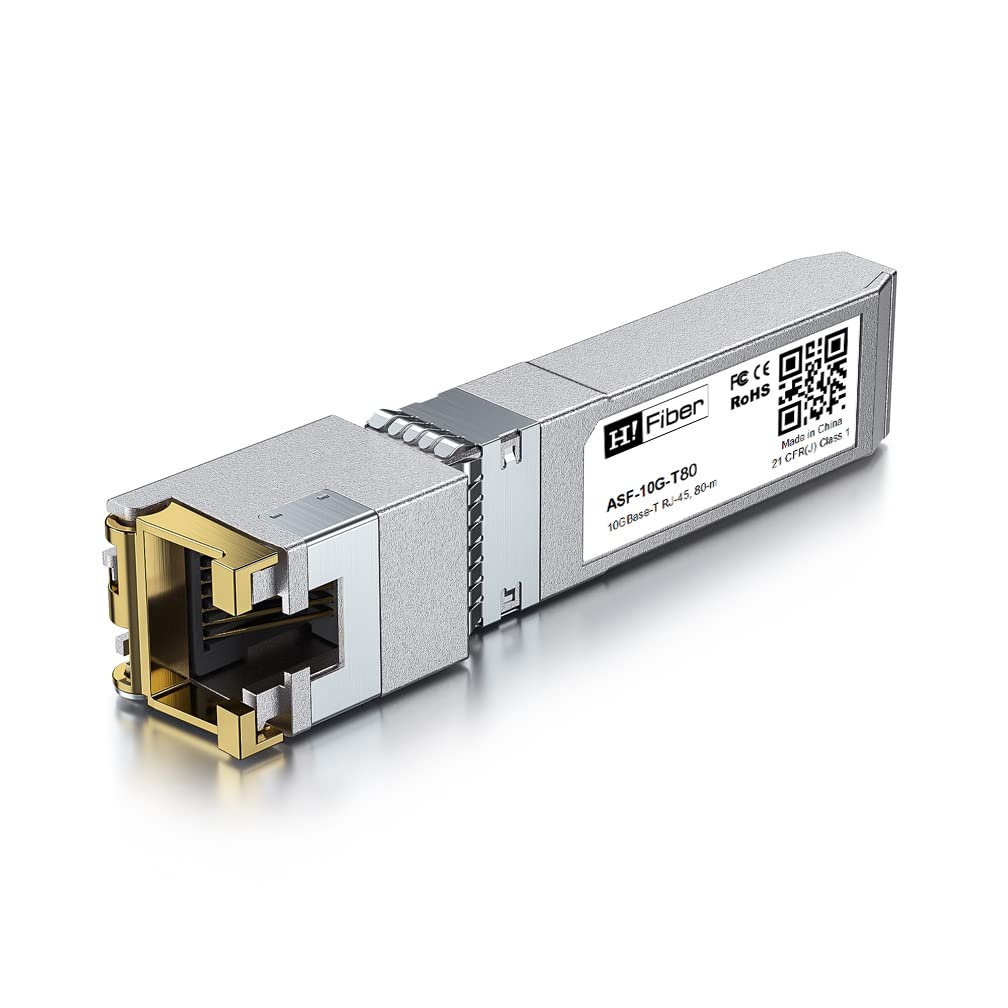 H!Fiber 10Gb SFP+ auf RJ45 Modul, 80 Meter, 10Gbase-T Ethernet SFP+ Kupfer Transceiver für Cisco, Me