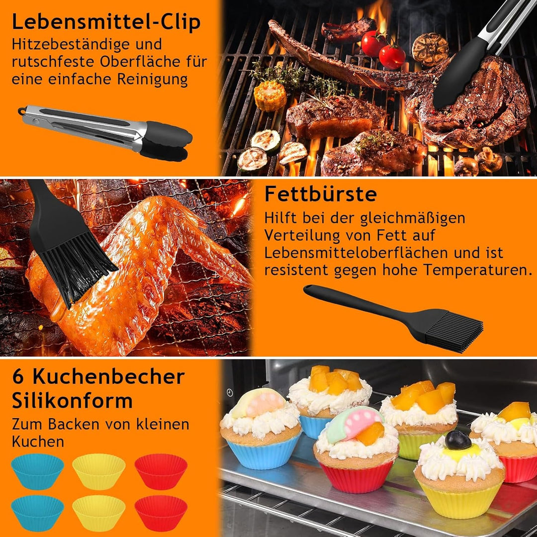 MILFECH Heissluftfritteuse Zubehör Airfryer Zubehör für Ninja Foodi AF300EU AF400EU 7.6L-9.5L und me