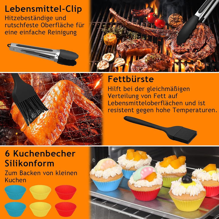 MILFECH Heissluftfritteuse Zubehör Airfryer Zubehör für Ninja Foodi AF300EU AF400EU 7.6L-9.5L und me