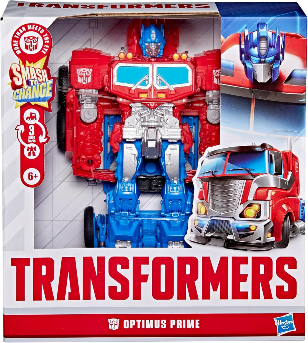 Transformers Smash Changers Optimus Prime Action-Figur, lässt Sich vom Roboterspielzeug in einen Tru