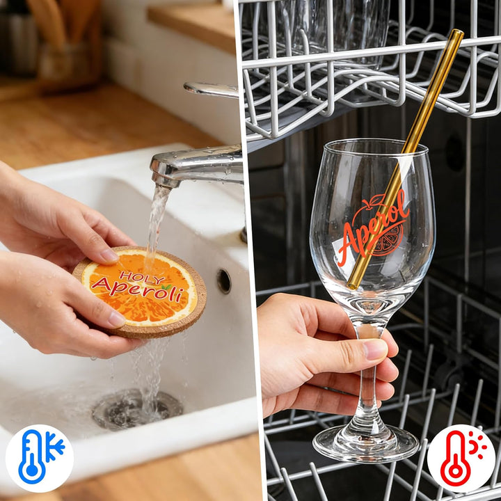 Aperol Gläser Geschenkset,2 Set Aperitif Gläser für Aperol Spritz, Aperol Glas Personalisiert,Glasst