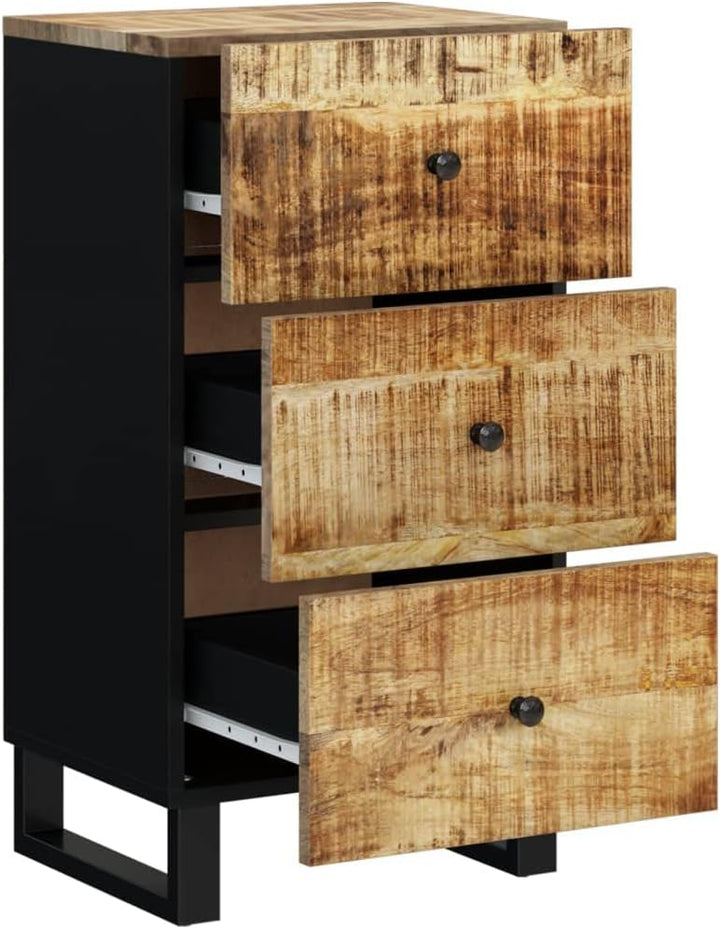 vidaXL Sideboard, Highboard mit 3 Schubladen, Kommode Beistellschrank mit Eisenbeinen, Wohnzimmersch