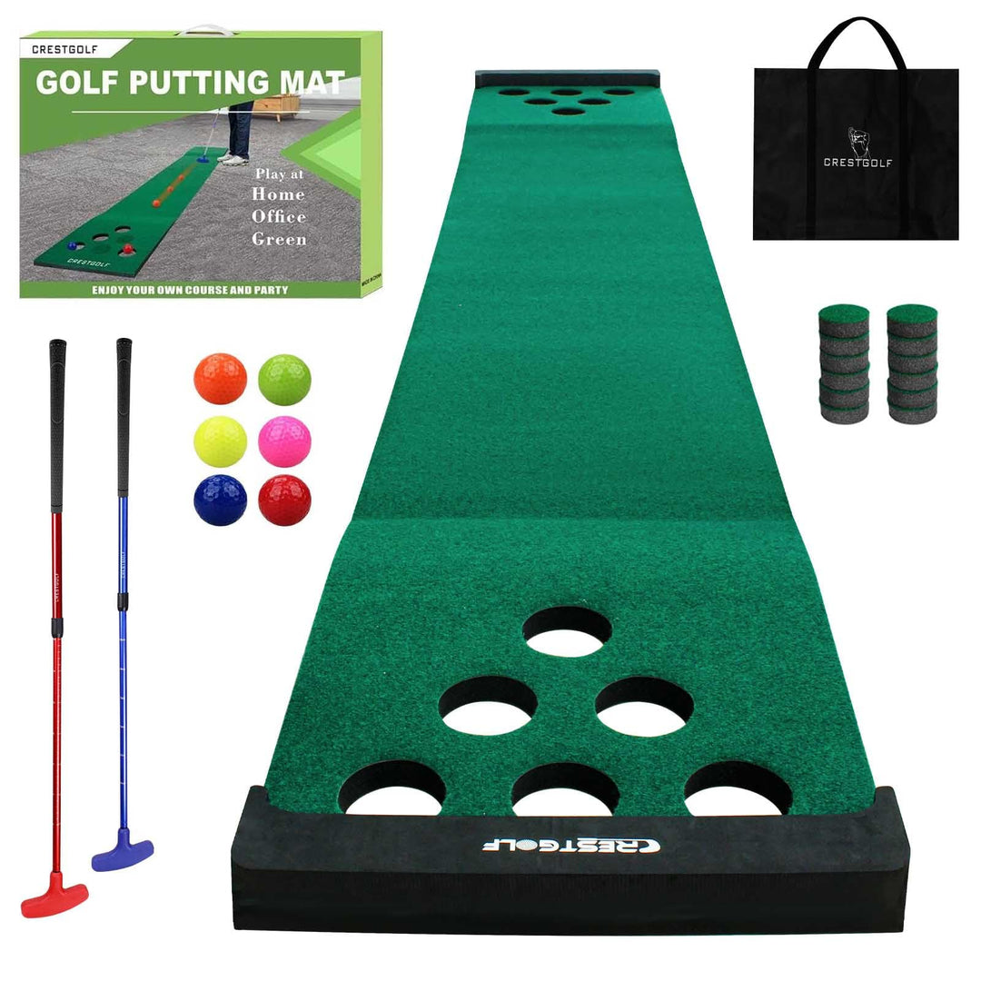 Kofull Golf Putting Matte Putting Green Indoor mit kostenlose 2 Putter + 6 Golfbälle Driving Schlagm