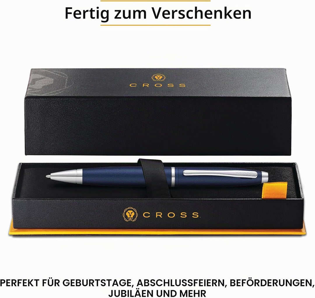 Cross Calais Kugelschreiber (Drehmechanik, Strichstärke M, Schreibfarbe: schwarz, inkl. Geschenkbox)