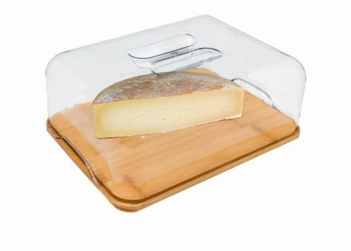NERTHUS FIH 676 676 Käseplatte mit PVC, Holzkiste, ideal zum frischhalten ihrer käse, Bambus, Braun