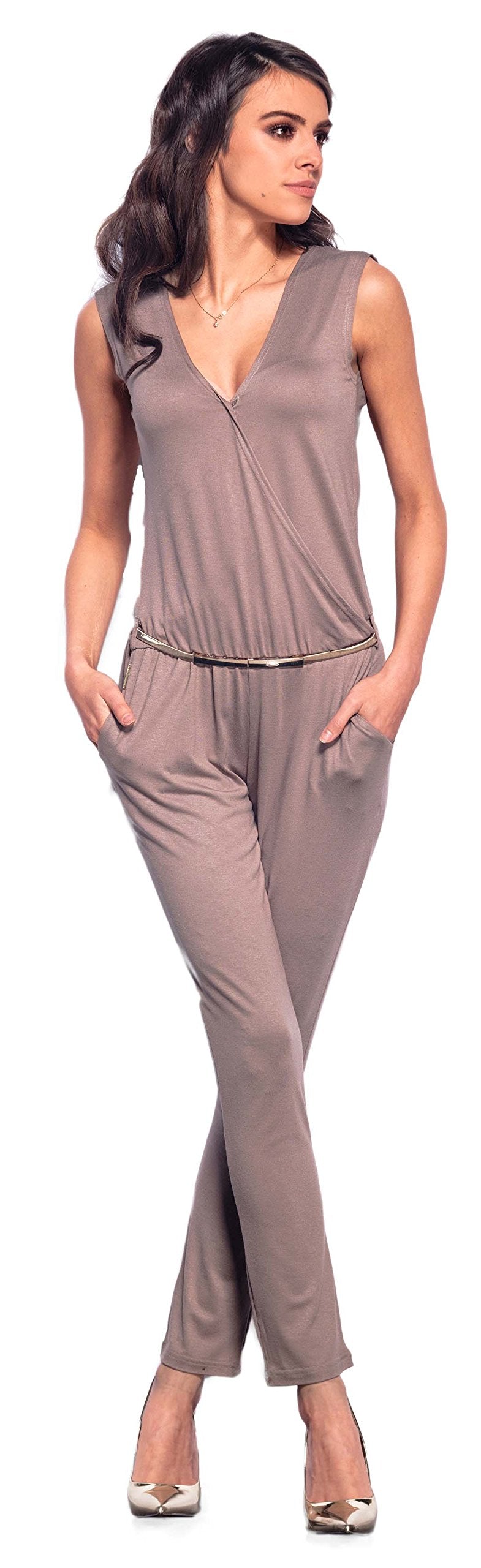 Lemoniade eleganter langer Jumpsuit (made in EU) in verschiedenen Designs und Farben S Modell 1 Capp