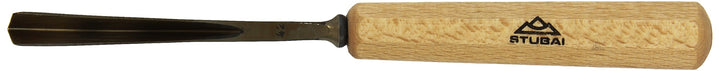 STUBAI Stemmeisen Stechbeitel Serie 52 - Form 42 | Gebogener Gaissfuss 10 mm, mit Holzgriff, für Ker