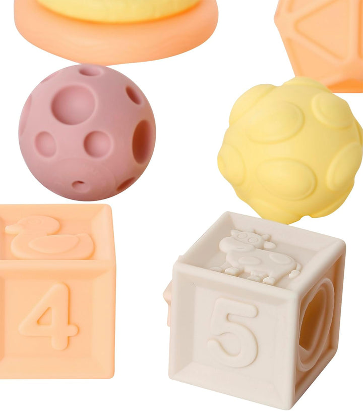 VERTBAUDET Grosses sensorisches Set aus weichem Kunststoff, Weiss, TU, Weiss