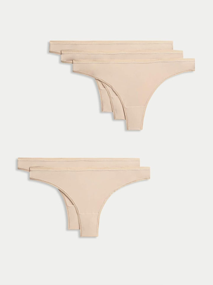 Marks & Spencer 5Er-Pack Tief Sitzende Tangas Aus Mikrofaser Damen 42 Rose Quartz, 42 Rose Quartz