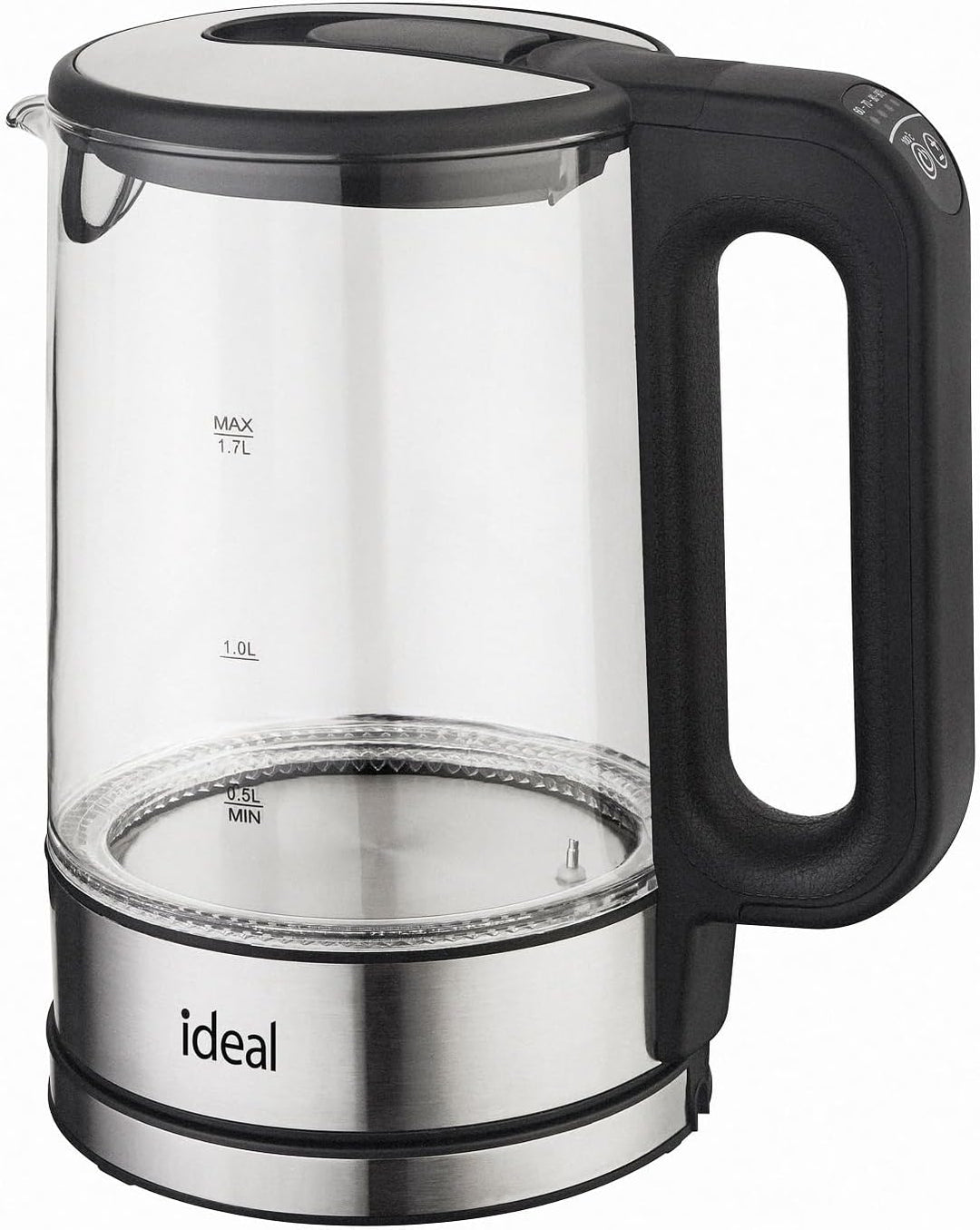eldom IK1103 Glas Wasserkocher mit Temperatureinstellung (40°C-100°C), 1,7 Liter | Warmhaltefunktion