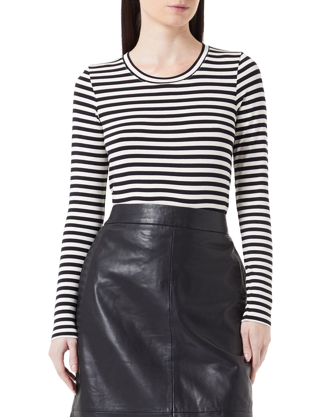 Part Two Damen EmaJapw Ts T-Shirt, Schwarz Streifen, Small