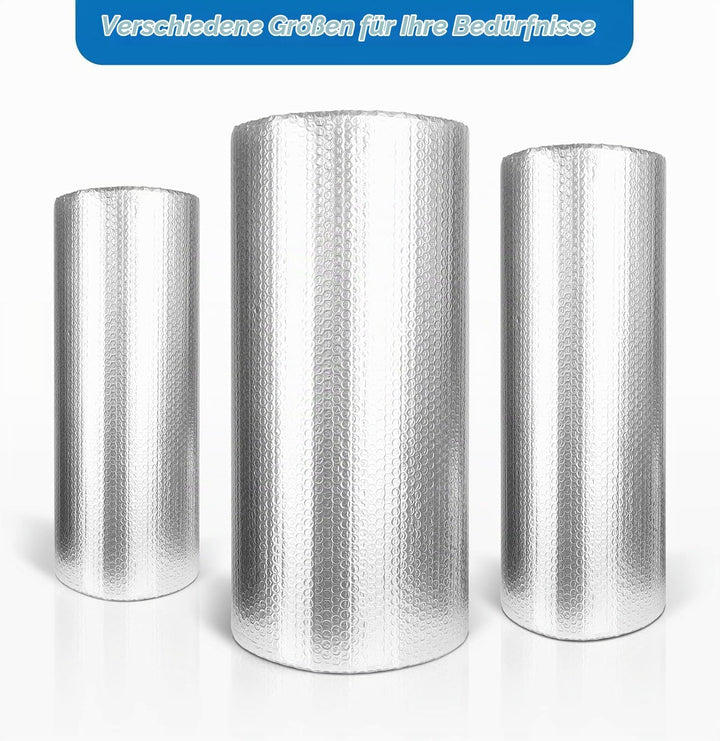 Dripex Aluminisierte Isolierfolie Dämmfolie Doppelte Alu-Luftpolsterfolie Dachisolierung 3-4mm Isoli