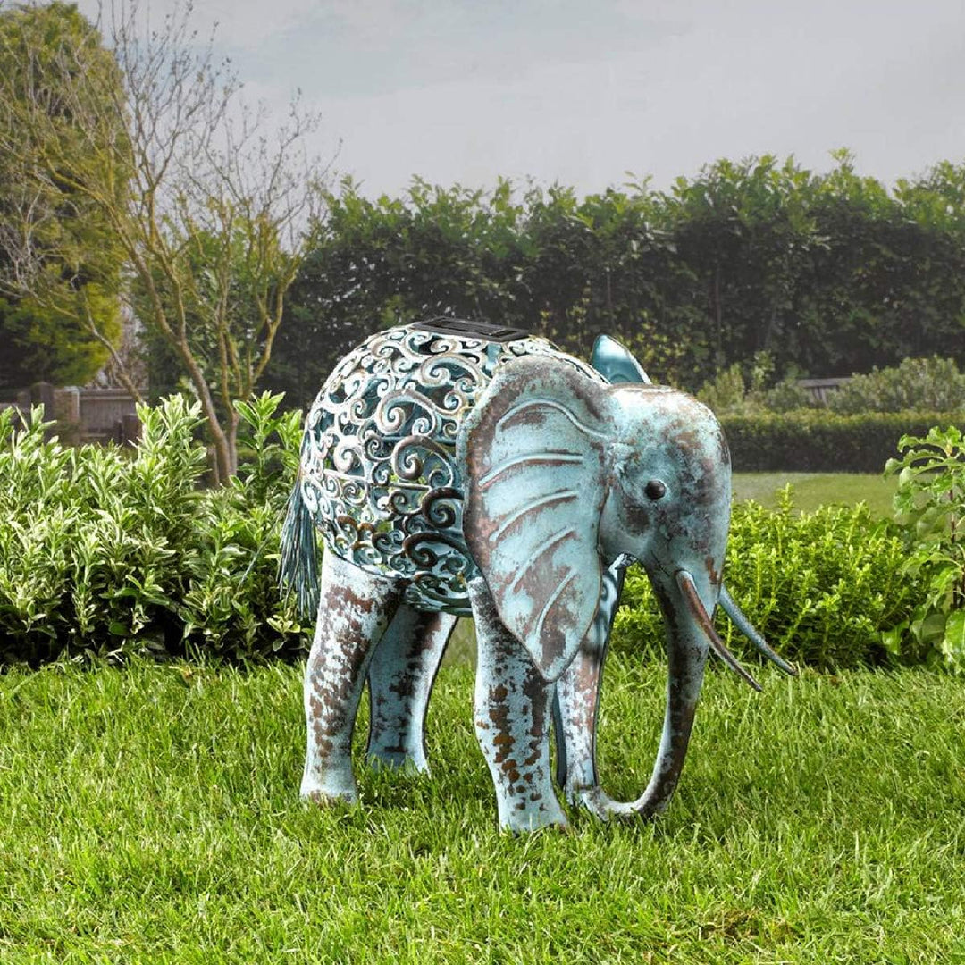 Smart Solar Solarleuchte Elefant aus Metall