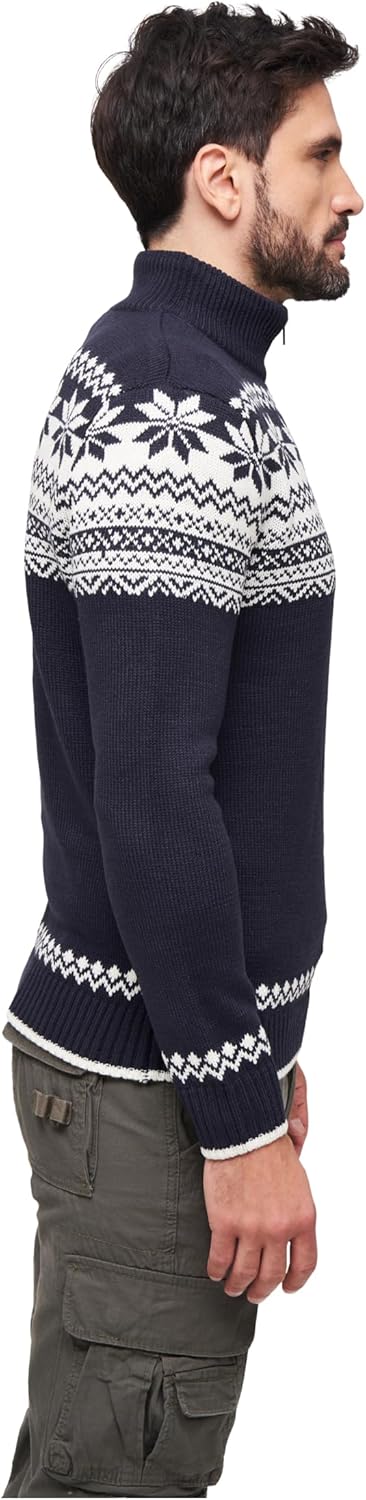 Brandit Herren Troyer Norweger Pullover, Blau