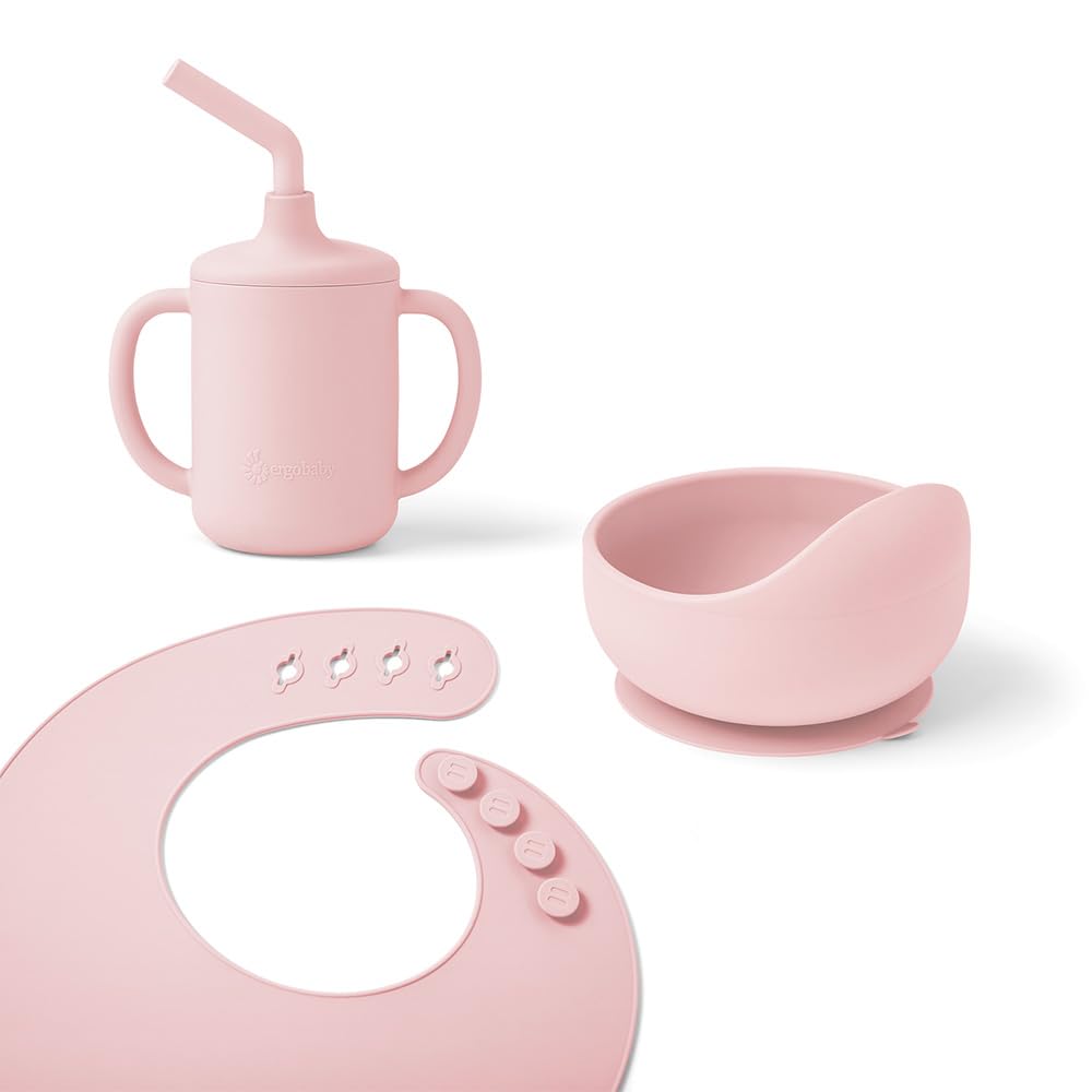 Ergobaby Kindergeschirr-Set Basic für Babys und Kleinkinder ab 6 Monaten, Baby Geschirrset mit Beche