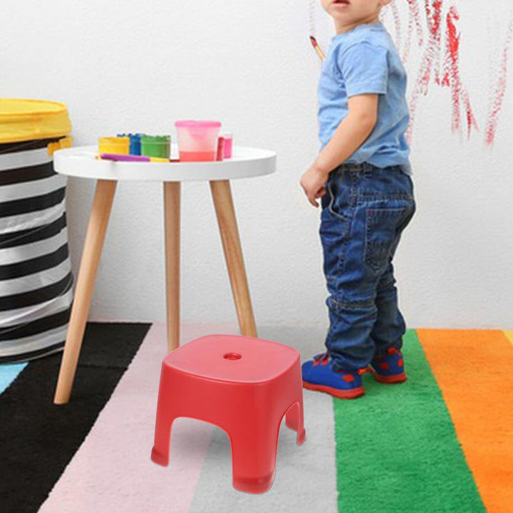 Veemoon Toilettenfusshocker aus Kunststoff Rot Rutschfester Tritthocker mit Tragfähigkeit Sicherer u