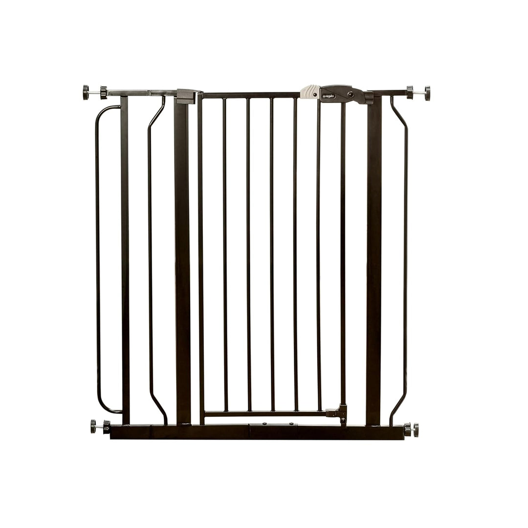 Regalo Deluxe Easy Step Schutzgitter extrahoch, Schwarz Extra Tall Schwarz, Extra Tall Schwarz
