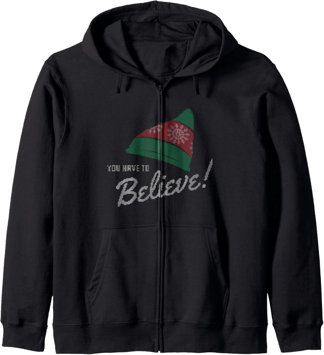 Glauben Sie Elfenfrauen hässliche Weihnachten Kapuzenjacke