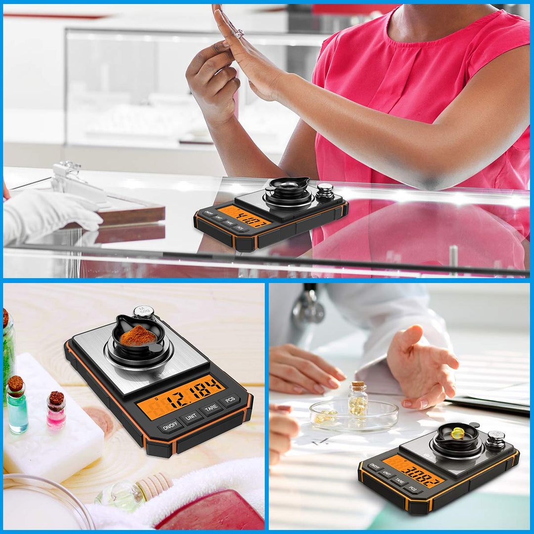 Brifit Digitale Feinwaage 0.001g – Mini Milligrammwaage 50g mit Kalibriergewicht & Pinzette – Präzis