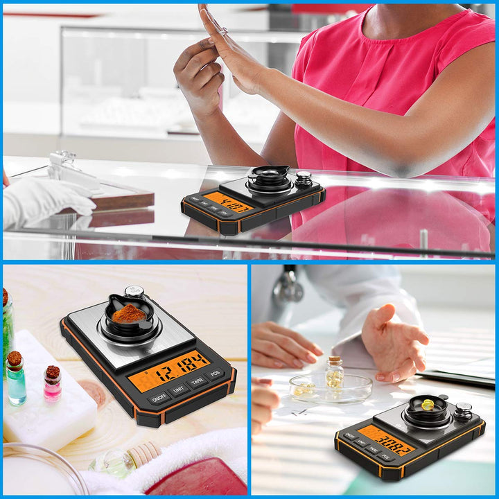 Brifit Digitale Feinwaage 0.001g – Mini Milligrammwaage 50g mit Kalibriergewicht & Pinzette – Präzis