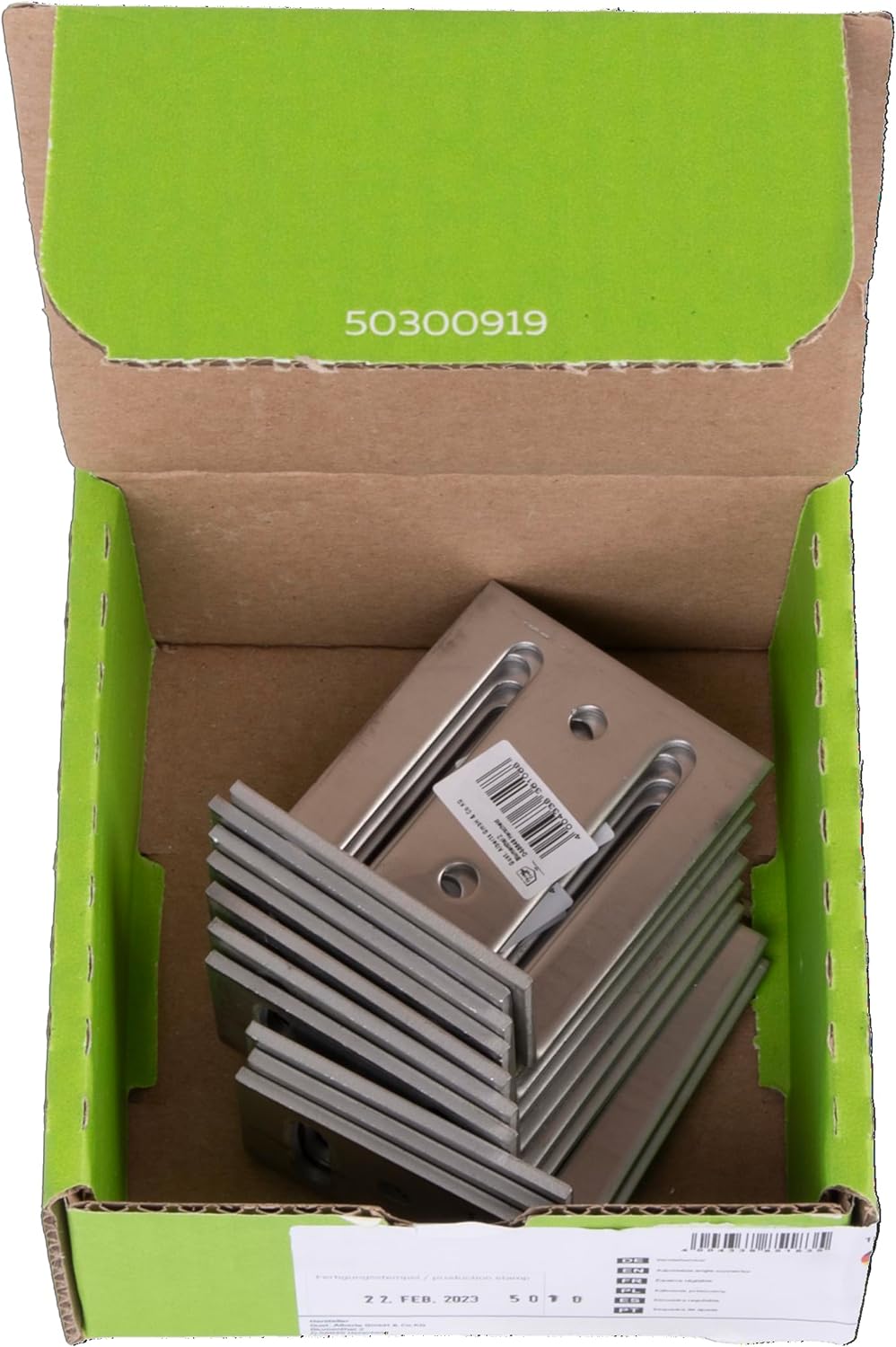 Alberts 851835 Verstellwinkel | mit Langloch | Edelstahl | 35 x 75 x 65 mm | 10er Set, Edelstahl