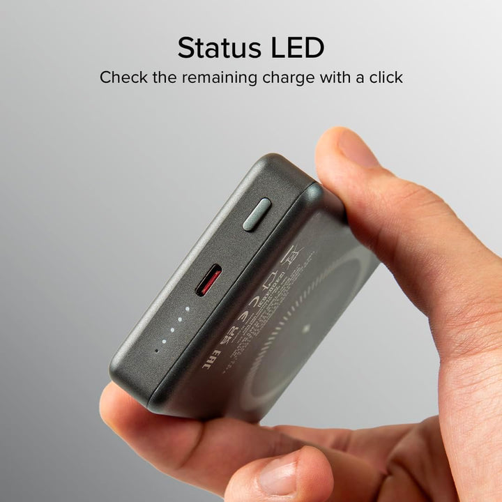 SBS PowerBank 10K MagSafe, 10.000 mAh Power Delivery 20 W, 15 W kabelloses Laden, magnetisch, Status