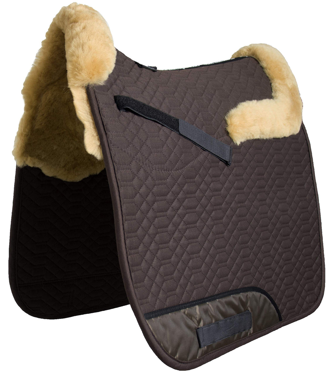 Engel Reitsport Lammfell Schabracke Half Lined mit Fellkranz vorne und hinten SCHABRA4-D-MOC-CAM Sto