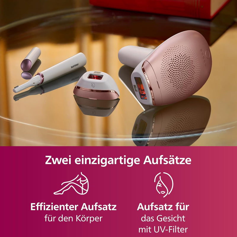 Philips Lumea IPL Advanced, 2 Aufsätze – Haarentfernungsgerät mit Satin Compact Korrekturtrimmer