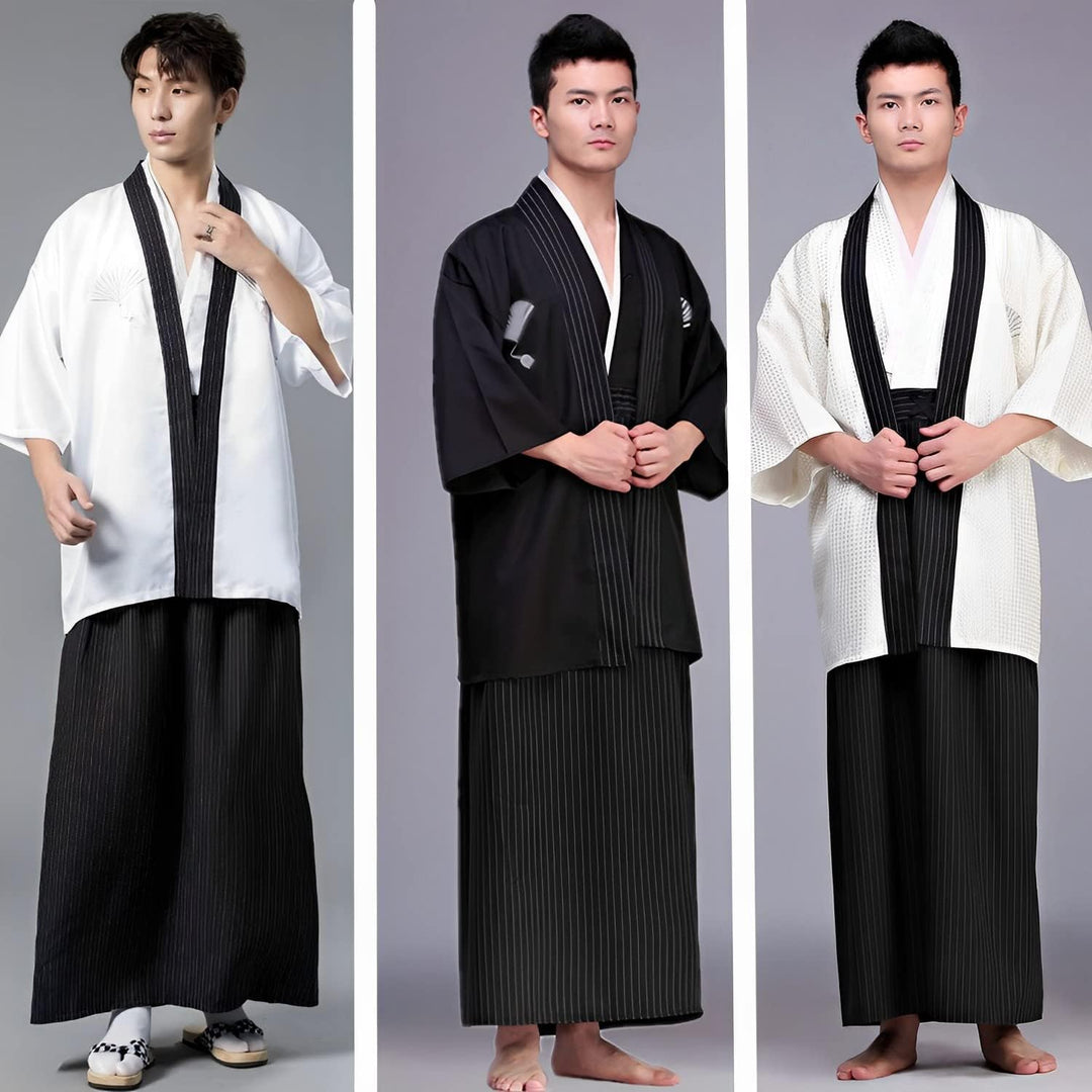 Japanischer Kimono Männer Yukata Kimono Robe Japanische Traditionelle Samurai Uniform Cosplay Kostüm