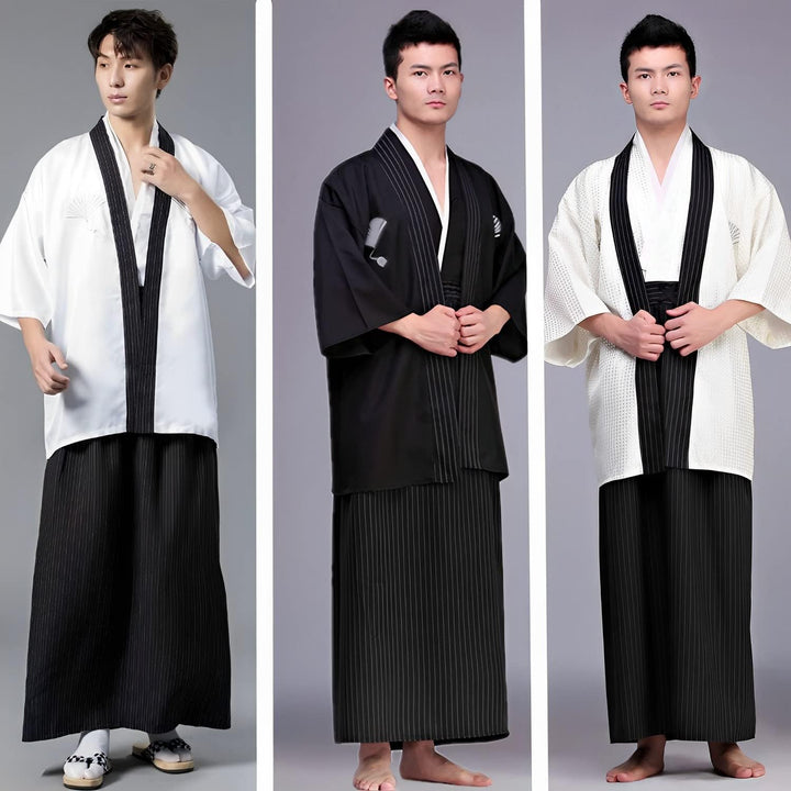 Japanischer Kimono Männer Yukata Kimono Robe Japanische Traditionelle Samurai Uniform Cosplay Kostüm