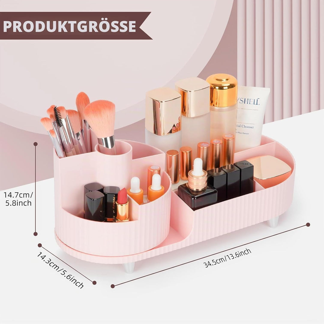 Make Up Kosmetik Organizer, 360° Drehbarer Beauty Organizer, Multifunktionale Kosmetikaufbewahrung f