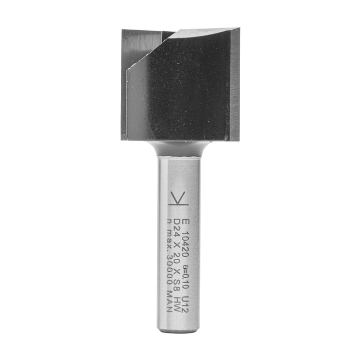 ENT 10420 Nutfräser HW, Schaft (S) 8 mm, Durchmesser (D) 24 mm, NL 20 mm, SL 32 mm, GL 52 mm D=24 /