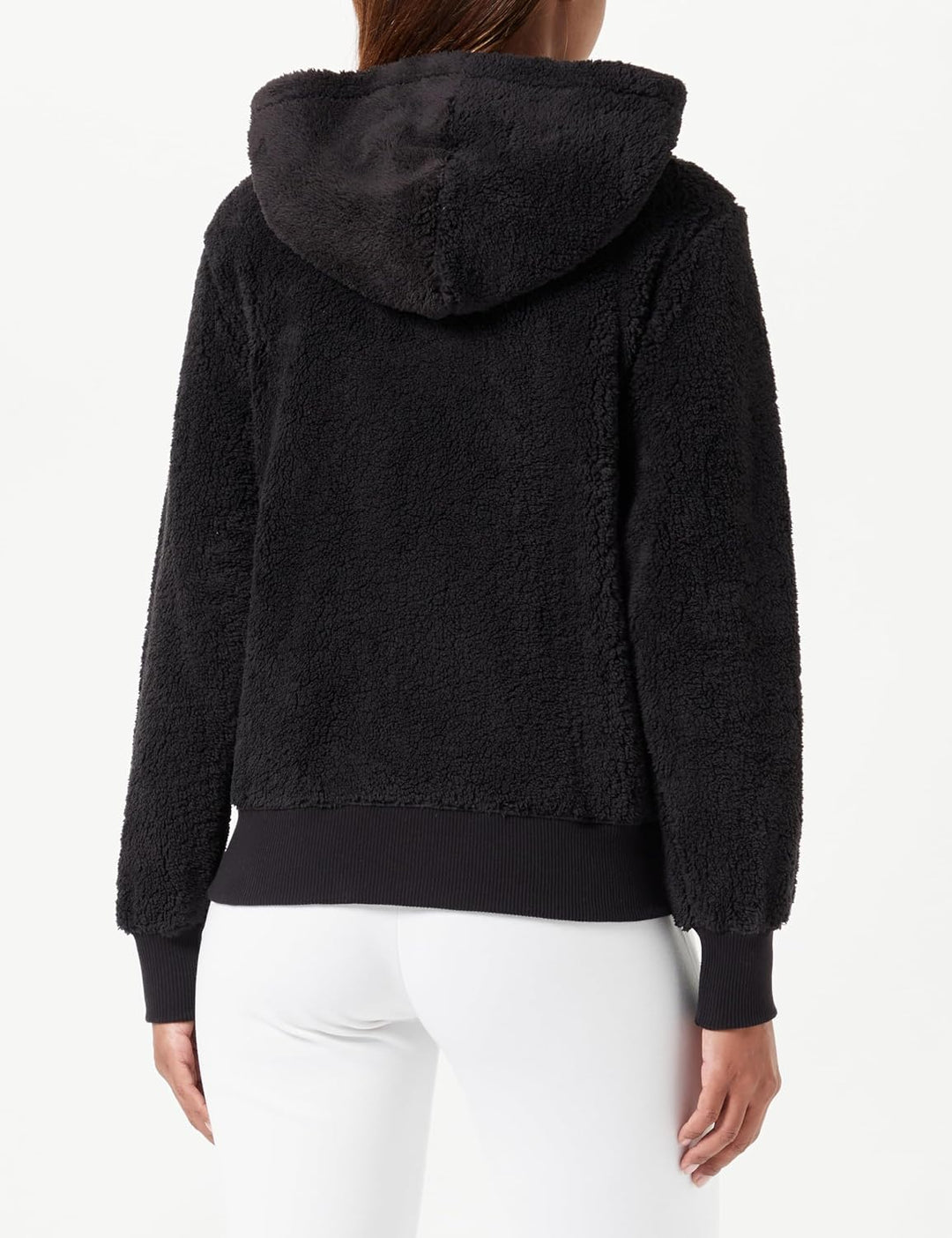 Champion Damen Legacy American Classics W-Bonded Polar Teddy Full Zip Kapuzenpullover, Schwarz